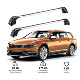 VOLKSWAGEN PASSAT ALLTRACK 2015 et modèles ultérieurs TRX2 Thunder Carrier Barres transversales pour galerie de toit 2 barres